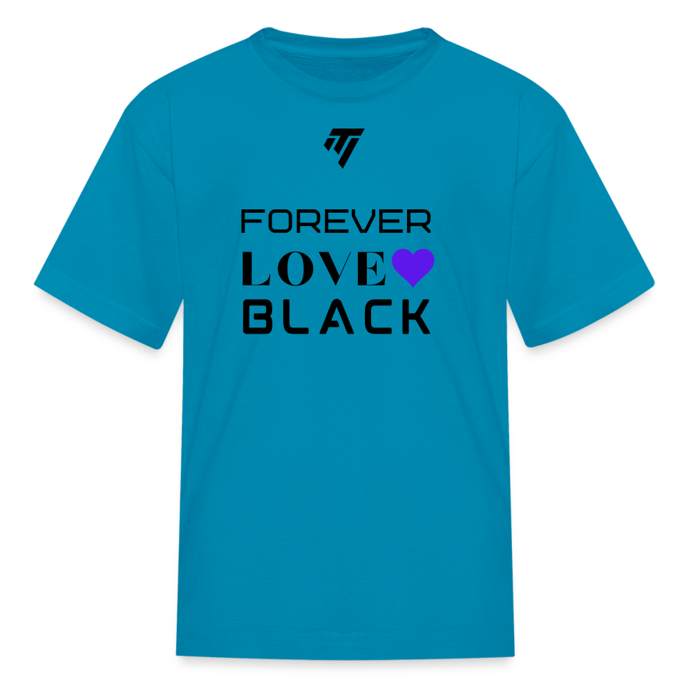 Kids' Purple Heart T-Shirt - turquoise