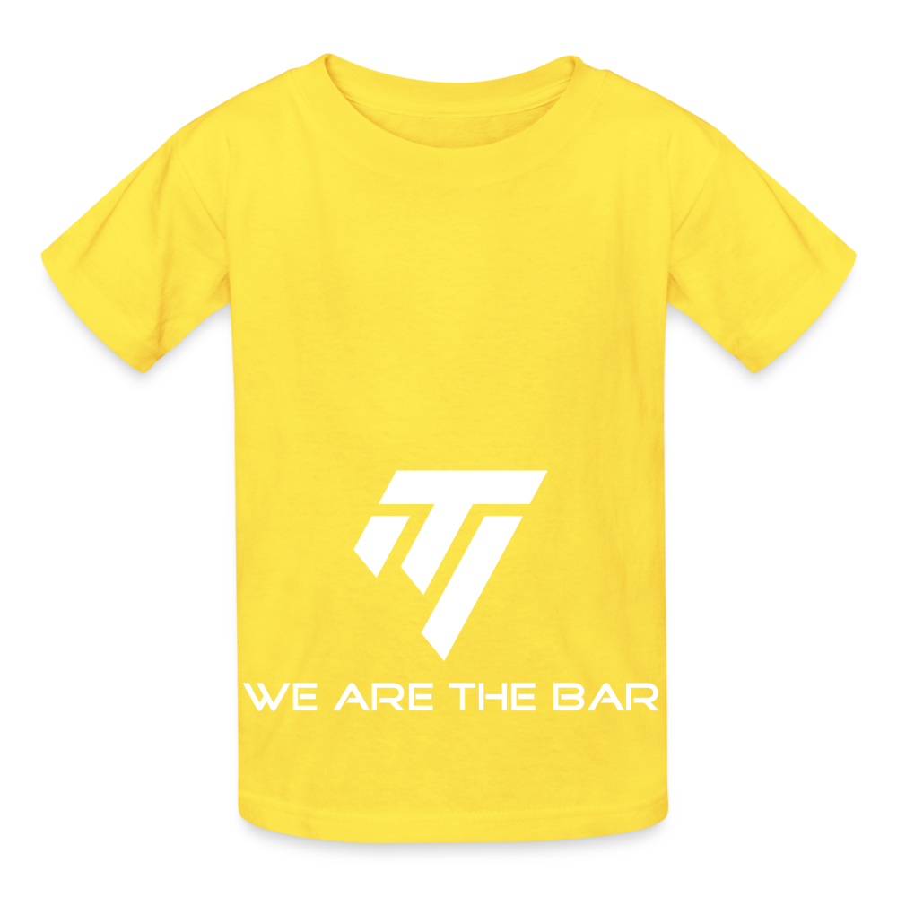 Hanes Youth Tagless White Graphic T-Shirt - yellow