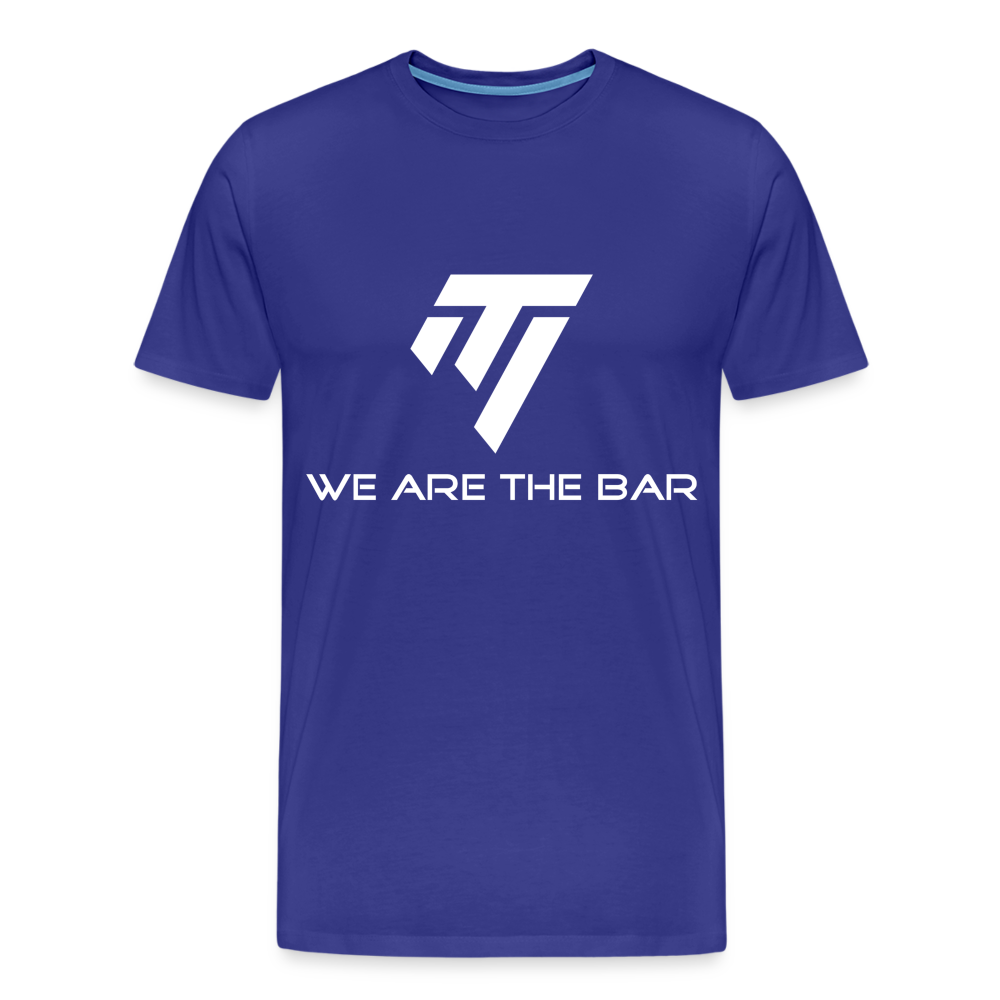 Men's Premium White Graphic T-Shirt - royal blue