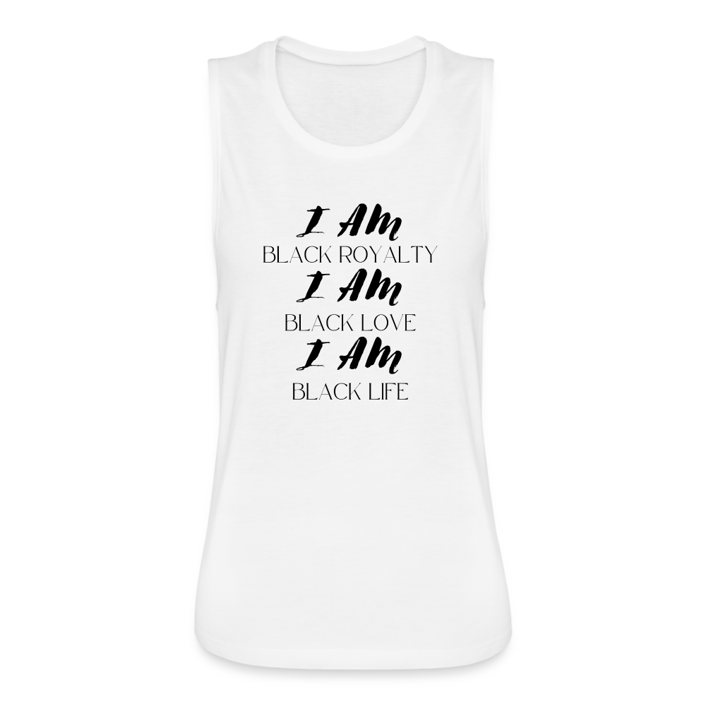 Women's Flowy Muscle Tank by Bella - white