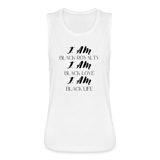 Women's Flowy Muscle Tank by Bella - white