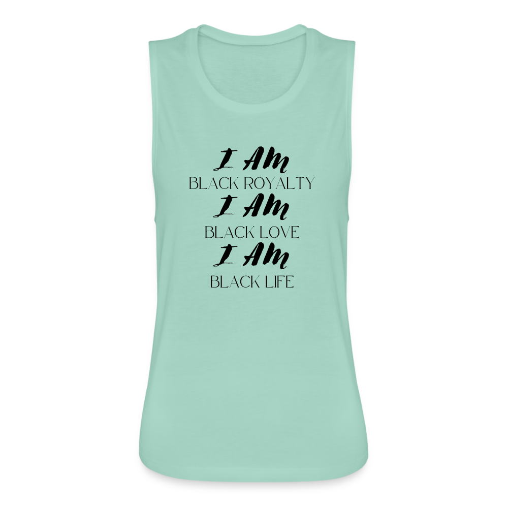 Women's Flowy Muscle Tank by Bella - dusty blue