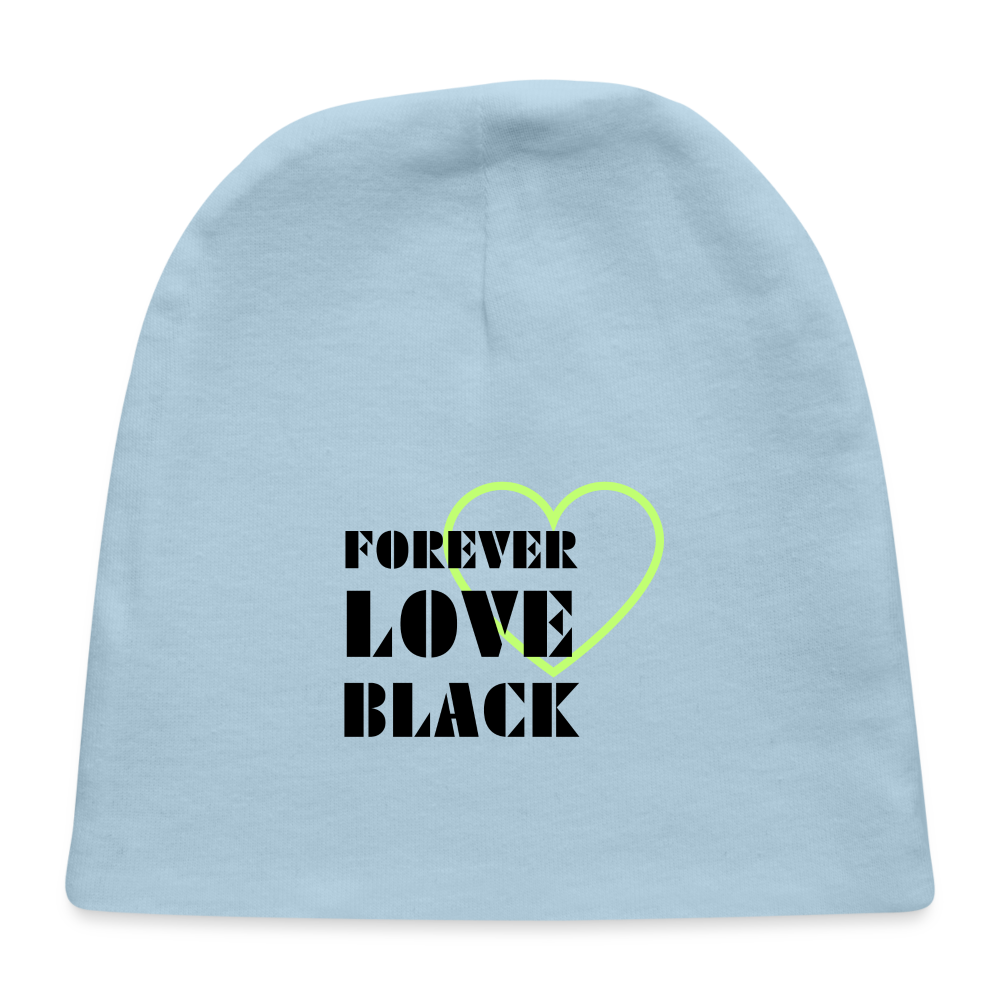 Lime Heart Baby Cap - light blue