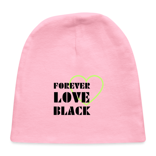 Lime Heart Baby Cap - light pink