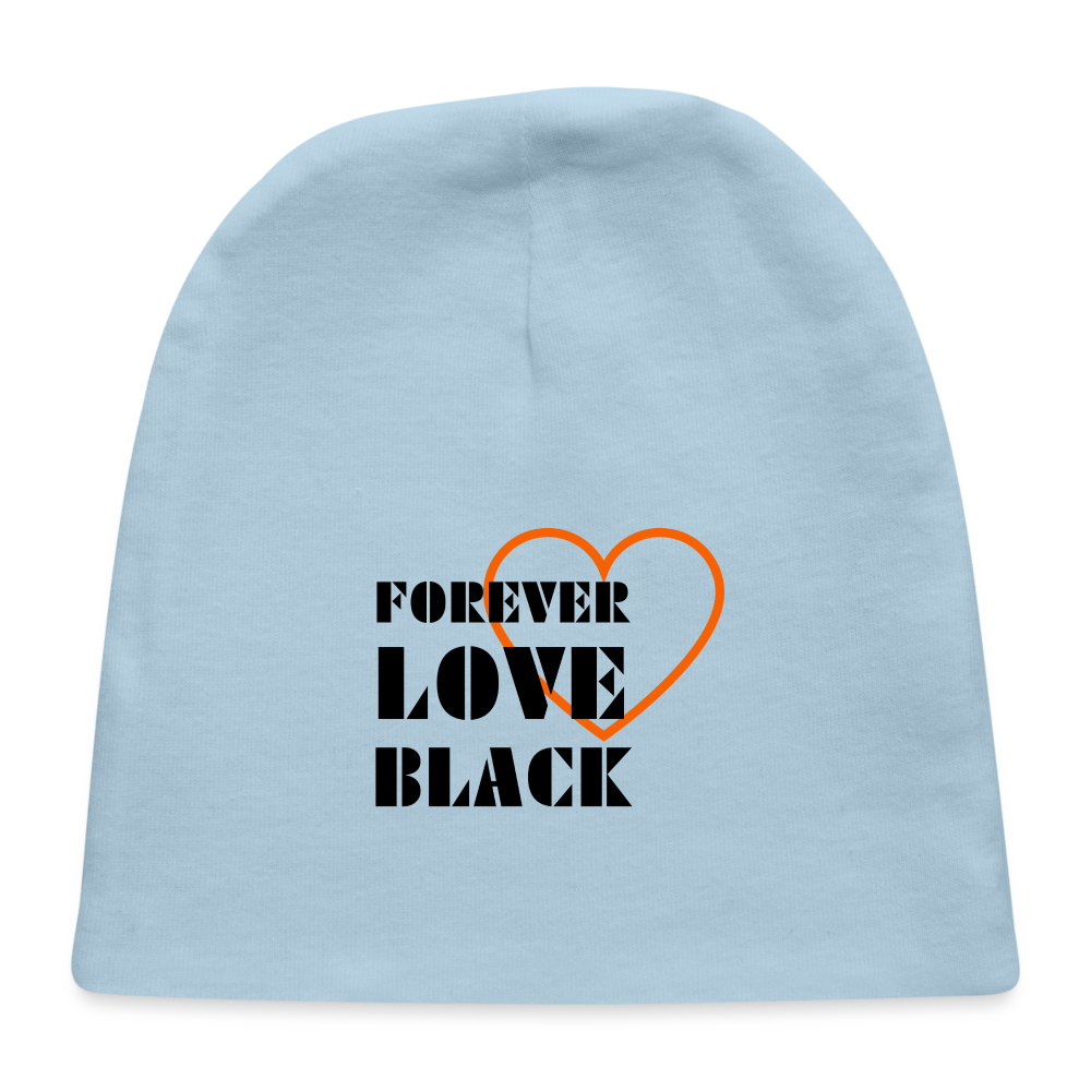 Orange Heart Baby Cap - light blue