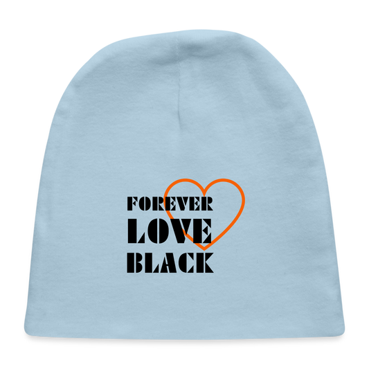 Orange Heart Baby Cap - light blue