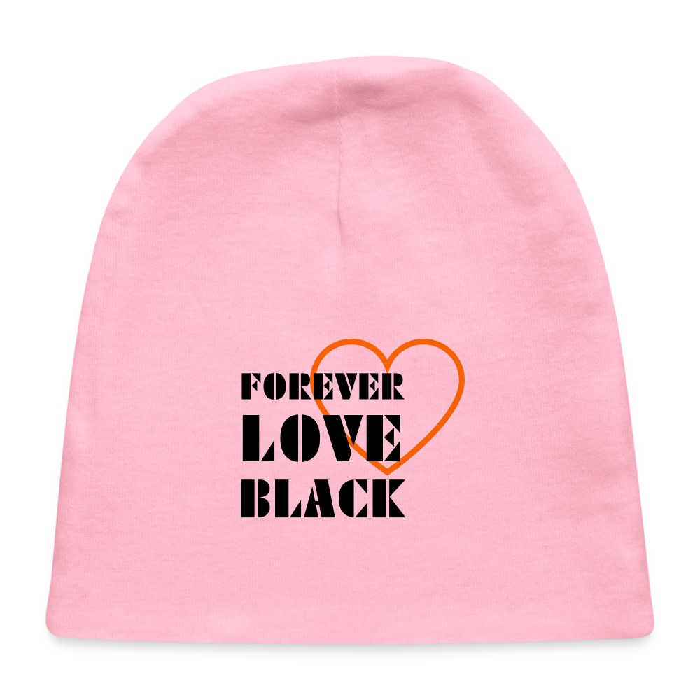 Orange Heart Baby Cap - light pink