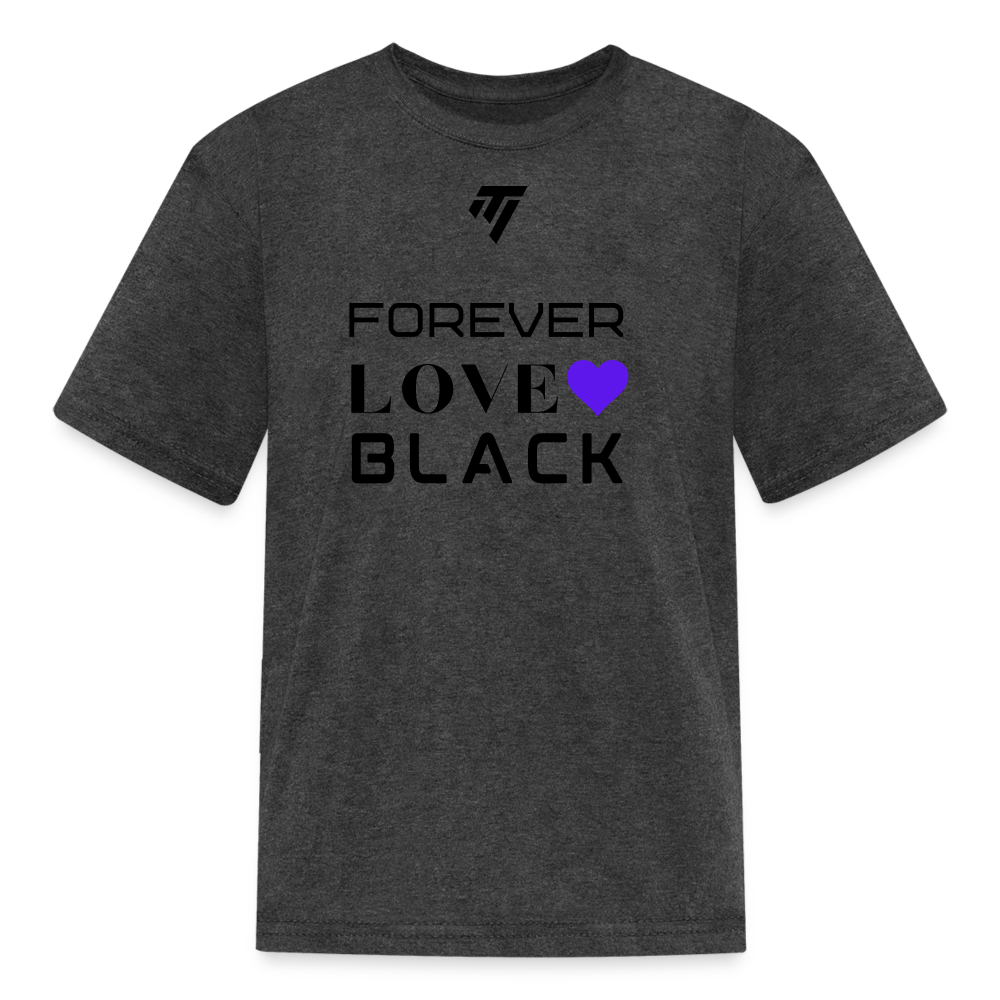 Kids' Purple Heart T-Shirt - heather black