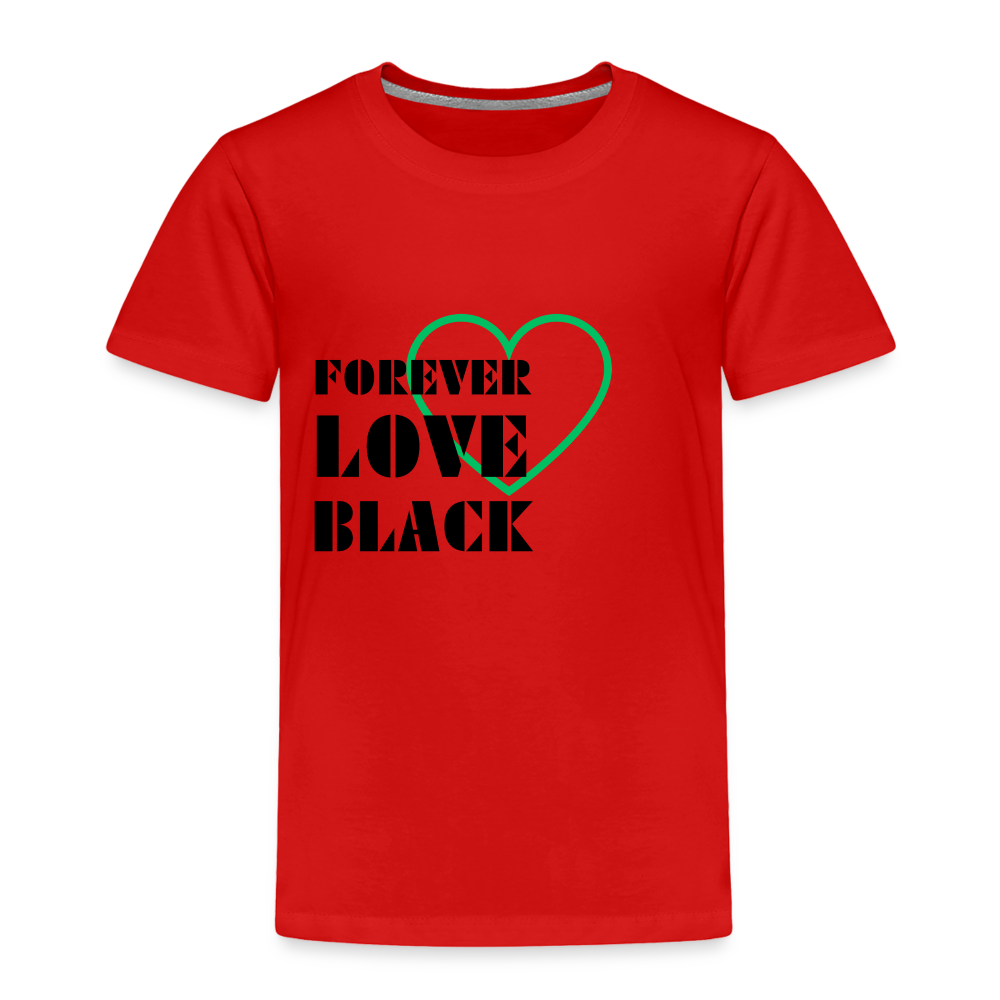 Toddler Premium Lime Heart Graphic T-Shirt - red