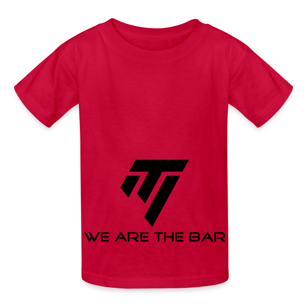 Hanes Youth Tagless Black Graphic T-Shirt - red