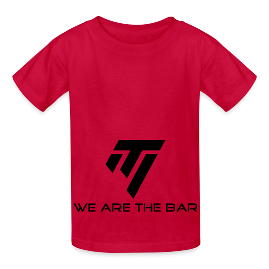 Hanes Youth Tagless Black Graphic T-Shirt - red