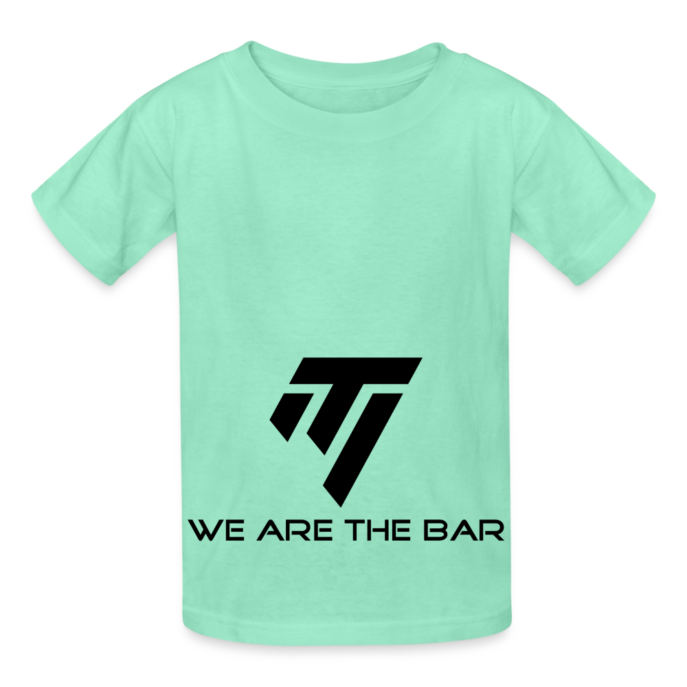 Hanes Youth Tagless Black Graphic T-Shirt - deep mint