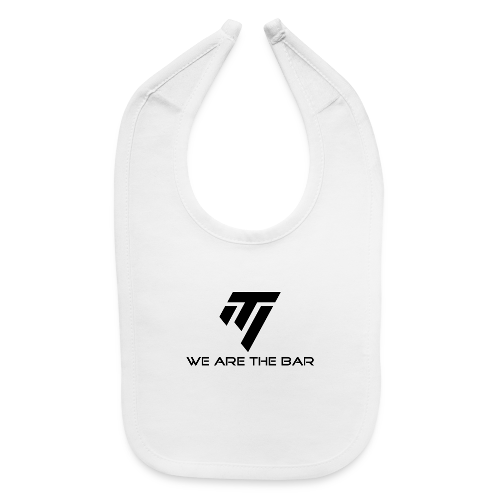 Baby Black Graphic Bib - white