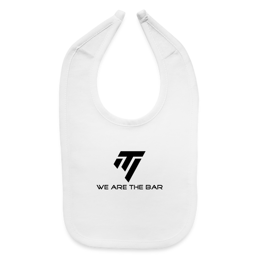 Baby Black Graphic Bib - white
