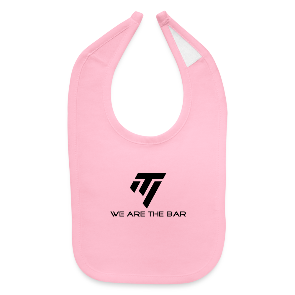 Baby Black Graphic Bib - light pink