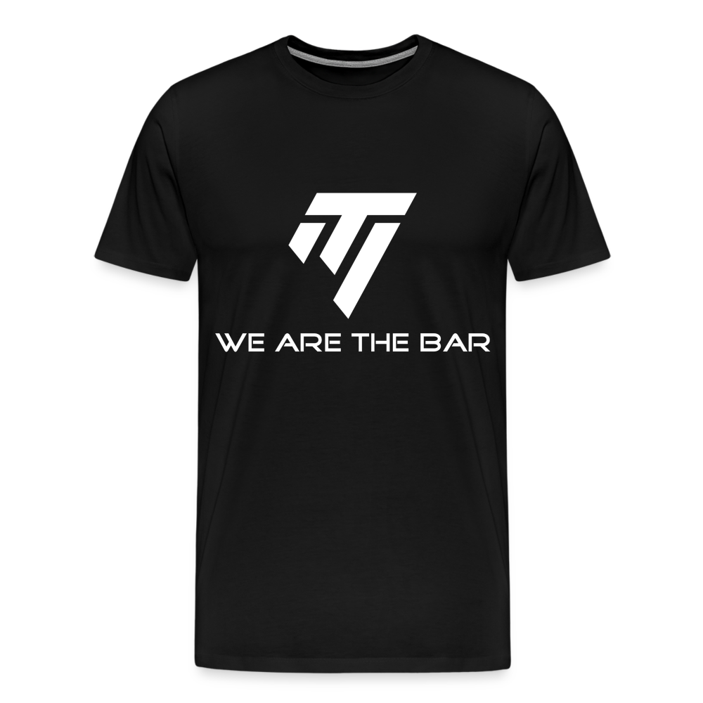 Men's Premium White Graphic T-Shirt - black