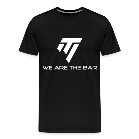 Men's Premium White Graphic T-Shirt - black