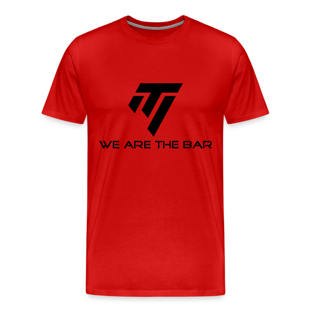 Men's Premium Black Graphic T-Shirt - red