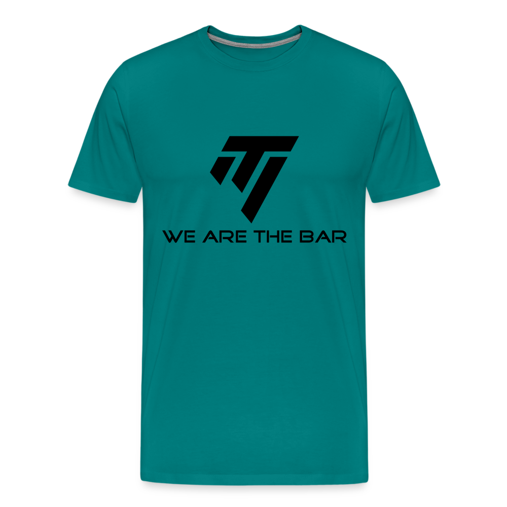 Men's Premium Black Graphic T-Shirt - teal