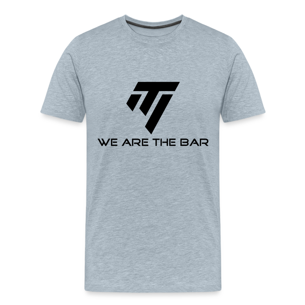 Men's Premium Black Graphic T-Shirt - heather ice blue