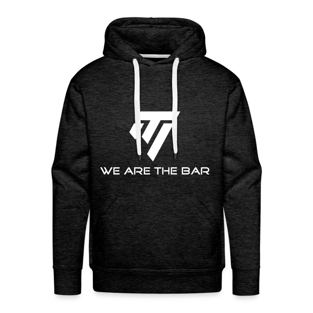 Men’s Premium White Graphic Hoodie - charcoal grey