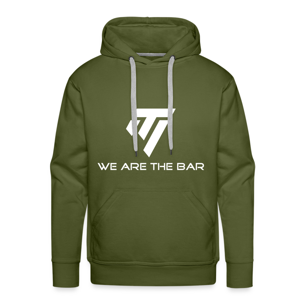 Men’s Premium White Graphic Hoodie - olive green
