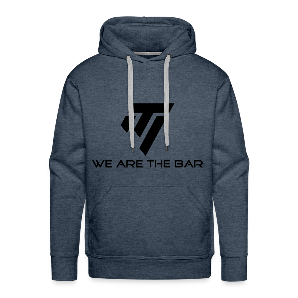 Men’s Premium Black Graphic Hoodie - heather denim