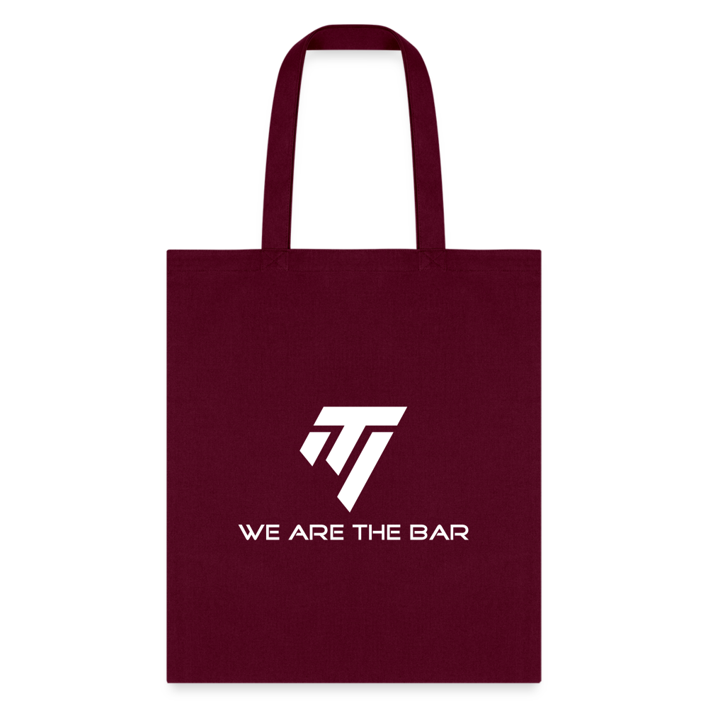 We Are The Bar Tote Bag - burgundy