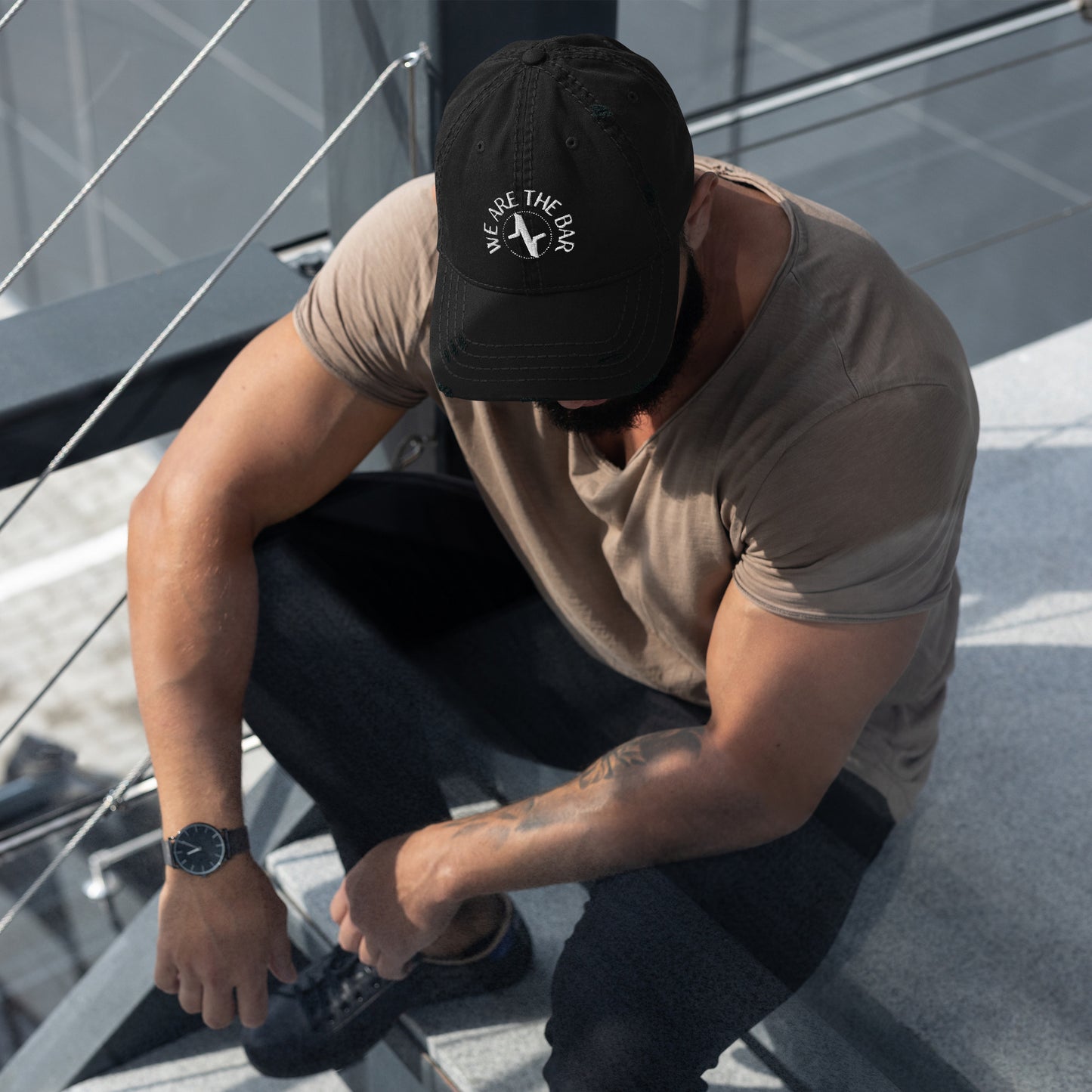 Distressed We Are The Bar Dad Hat